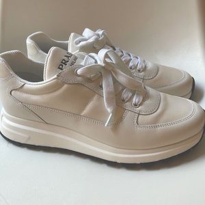 Brand New Prada Sneakers - White Leather Size 9